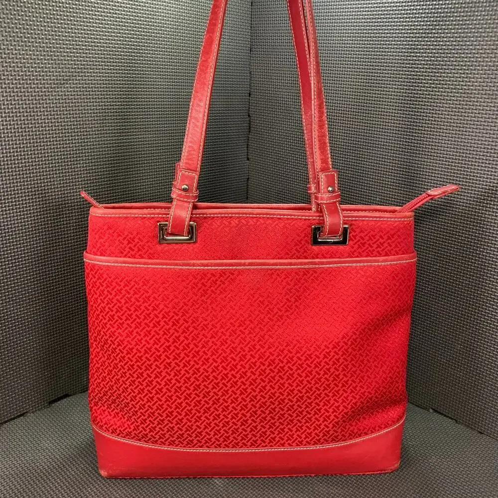 🔴 TABOLS Casual Leather Red Shoulder and Handbag Purse Size Medium CA 23147
